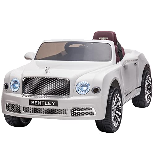 Kidsera Kids Ride On Car CZX擾 Bentley Mulsanne d qp 12V obe[쓮 LEDCgt c p 4  j̎q ̎q (zCg)