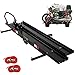 Goplus 600 LBS Motorcycle Carrier Dirt Bike Rack Hitch Mount Hauler Heavy Duty with Loading Ramp, Black