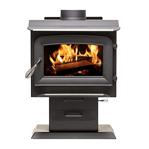 Ashley Hearth AW1120E-P 1,200 Sq. Ft. EPA Certified Pedestal Wood Burning Stove, Black #1