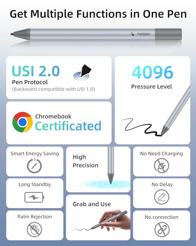 Metapen USI 2.0 Stylus Pen G1 Air for Amazon Fire Max 11, Fire HD 10 (13th Gen, 2023 release), Google Pixel Tablet, 4096 Pressure, 180 Days Battery Life for Student, Note-taking and draw - Image 2