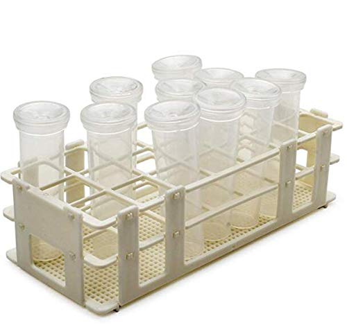 Floral Tubes Flower Water Tube for Milkweed Cuttings Butterfly Habitat with Rack Holder Organizer (10 Pack)