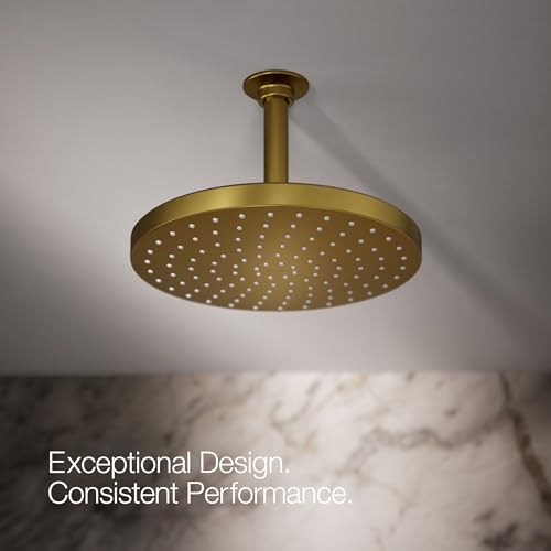 Kohler 76465-Y-2MB Awaken® 10" single-function rainhead, 2.5 gpm, Vibrant Brushed Moderne Brass thumbnail 8