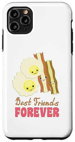 Image of iPhone 11 Pro Max Cute Kawaii Eggs and Bacon BFF Best Friends Forever Case