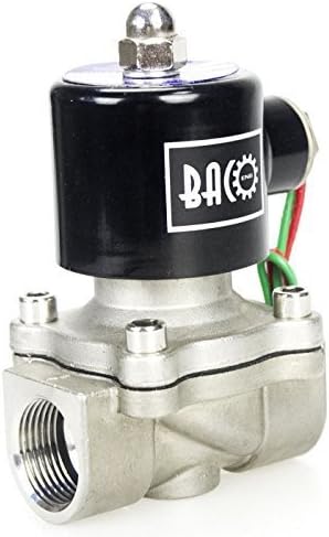 BACOENG 3/4" AC110V Stainless Steel Solenoid Valve (NPT, Normally Closed)
