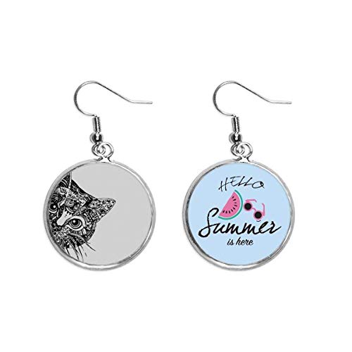 Pendientes de gato negro de verano para lucir en la playa y terrazas