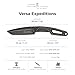 Extrema Ratio - Versa (Black - Expeditions) Fixed Blade Knife, Böhler N690 Steel Blade with Dark Stone Finish, Lightweight Aluminum Handle, Ergonomic Design, Precision Italian Craftsmanship, Durable Outdoor Tool