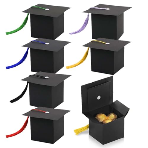 12 Boîtes-Cadeaux de Casquettes de Diplômés, Boîtes-Cadeaux de Cérémonie de Remise des Diplômes
