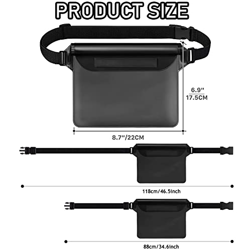 Waterproof Pouch with Waist Strap,Waterproof Pouch with Adjustable Belt,Waterproof Fanny Pack,Perfect for Boating Swimming Snorkeling Kayaking Beach Pool Water Park (1 Pack) - Image 2