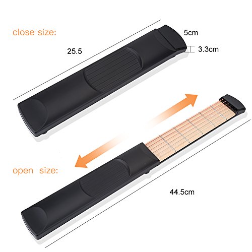 Pocket Guitar Practice Neck Portable 6 Fret Pocket Guitar Chord Practice Tool for Beginner Chord Trainer Fingering - Image 2