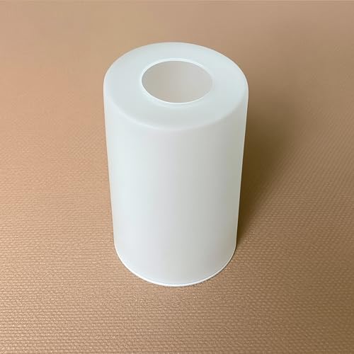 Image of SINOMAN Frosted Glass Lamp Shade Globe White Matte Cylinder for Pendant Lights, Hanging Lamps, Chandeliers, Wall Sconces & Ceiling Fixtures | Modern Frosted Glass Light Shade Home Lighting