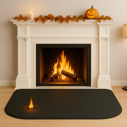 Alfombra Ignifuga para Chimenea de Tamaño Estándar 100 x 60 cm | Salvachispas Chimenea y Protector Suelo Chimenea | Alfombra Chimenea | Protector Chimenea | Antichispas para Chimenea