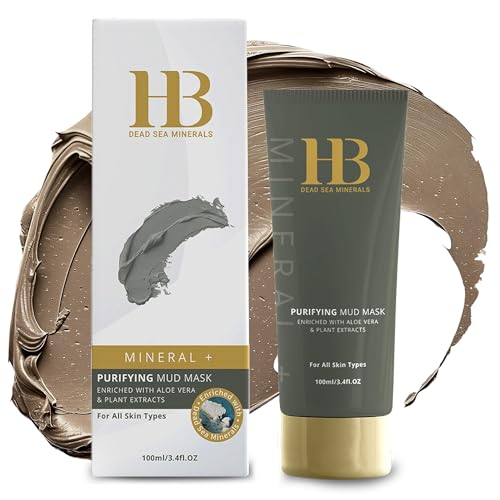 HB Dead Sea Minerals Mascarilla facial con aloe vera y barro del mar muerto – Crema facial para cuidado intensivo de la piel, ideal para mujeres y hombres, 100 ml