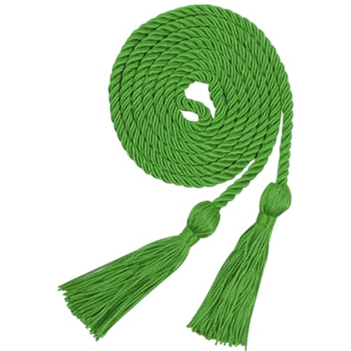 Image of Graduation Honor Cord 68 inch Grad Braided Honor Cords with Tassel Honor Rope Grad Cords for Graduation Students Bachelor Master Doctoral Gown Grad Decor (Kelly)
