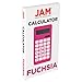 JAM PAPER Desktop Calculator - 10 Digit LCD Display - 3 3/4 x 6 3/4 Inches - Fuchsia Pink - Bulk 10/Pack