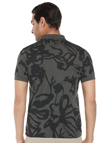 Image of Noble Monk Men's Cotton Regular Fit Polo Neck Printed Half Sleeve T-Shirt