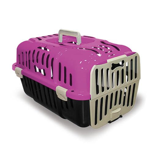 Caixa Transporte Pet N1 Cães Cachorros Gatos Plástico (Rosa)
