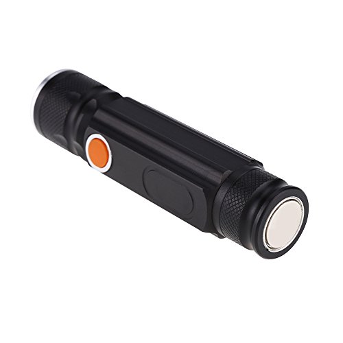 Lanterna portátil, portátil à prova d'água Zoom T6 + COB LED pequeno USB 4 modos projetor de bolso