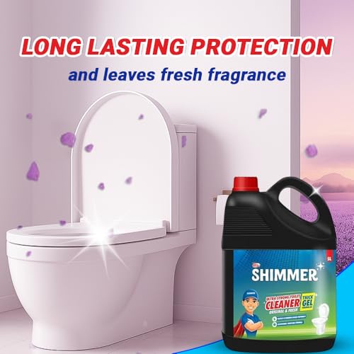 Image of Shimmer Pro Max Black Toilet Cleaner - 10L | Professional Formula | Mega Refill Pack for Heavy Usage | Removes Tough Stains & Odours | Deep Cleaning Toilet Bowl Cleaner