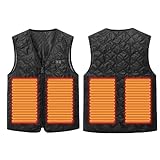 Xinsheinelry Chaleco Calefactor Eléctrico Portátil Equipo De Invierno con Control De Temperatura Ajustable Alimentado por USB para Senderismo Pesca Oficina Y Hogar Chaleco Calefactor USB