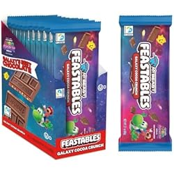 1 of MrBeast Feastables Galaxy Cocoa Crunch Chocolate Bar, 10 Count, Limited Edition for The Super Mario Galaxy Movie, 60g Each