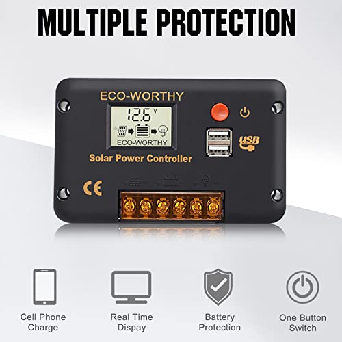 ECO-WORTHY 130 Watt 12 Volt flexibles Solarpanel für Wohnmobile