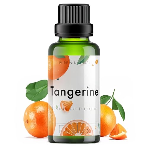 Image of Esslux Tangerine Essential Oil - 100% Pure Natural Tangerine Oil for Diffuser & Aromatherapy | Sweet, Uplifting Scent for Skin Care, Candle Making & Soap Making | Energizing & Refreshing (30ml)