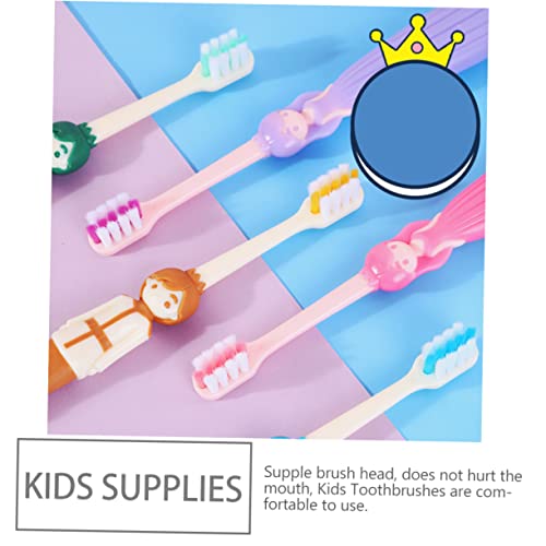 HEALEEP 4stücke Kinderzahn Cartoon Zahnbürsten Tragbare Junge Mädchen Zahnbürste Ergonomisches Design Für Kleinkinder Täglicher Gebrauch Mundpflege Borsten Sicher Verwenden – Bild 3