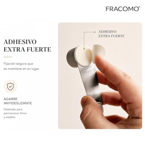 Miniatura 7 de Fracomo Pack 4 Topes Para Puertas Suelo Retenedor Giratorio Puerta Adhesivo Facil De Usar Blanco Paquete De 4