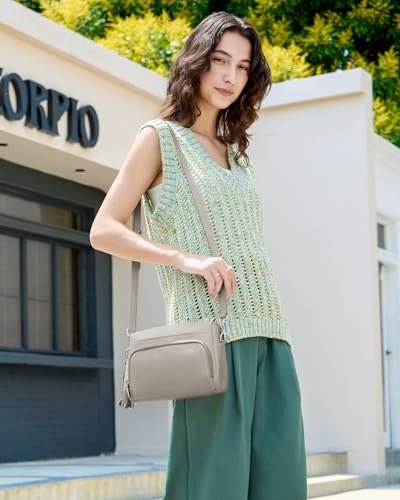 Image of befen Genuine Leather Crossbody Bags for Women Leather Wallet Travel Purse