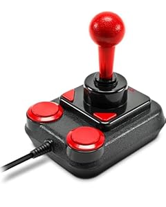 Speedlink COMPETITION PRO EXTRA USB Joystick - Digitaler PC Joystick mit DirectInput und Mikroschalter, für Arcade & Retro Spiele, schwarz-rot