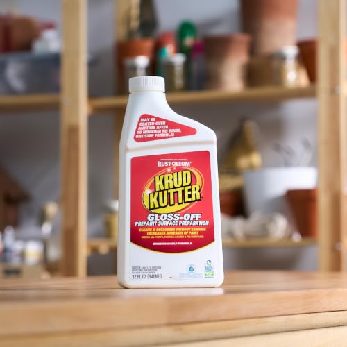 Krud Kutter Gloss-Off Prepaint Surface Preparation Cleaner, 32 oz, No Sanding Liquid Deglosser for Cabinets, Trim, Doors and Furniture, Removes Dirt Grease and Gloss for Paint Adhesion - image 7
