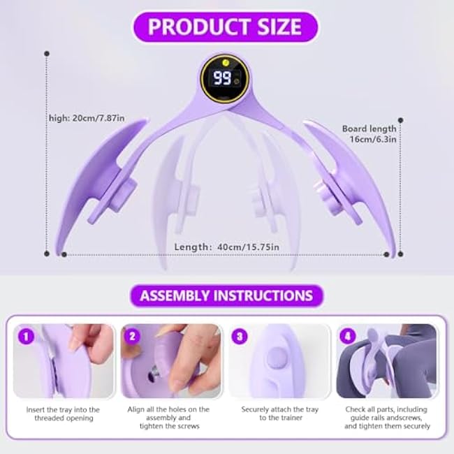 Thigh Master,Kegel Exerciser,Pelvic Floor Muscle,Pelvic Floor Exercise Devices,Thigh Master Thigh Exerciser for Women,Hip Trainer Kegel Exerciser,Pelvic Floor Trainer for Postpartum Rehabilitation