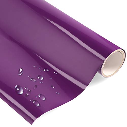 Premium Möbelfolie - violett lila - 1 Meter x 63 cm, Bastelfolie Hochglanz 32 Farben - verschiedene Größen - Küchenfolie - Klebefolie für Möbel, Türen selbstklebende Folie Küche, A4, A5 und Meterware