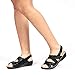 Cloe Negro 39 EU- Sandalia Ancha y cómoda con Velcro - Mujer...