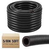 Outus 5/8 ID Heater Hose 50ft Epdm Coolant Radiator Hose 300 PSI 3-Ply Rubber 2 Braided-Cord Reinforcement Black for Radiator Engine Heating Systems Working Pressure Water Heater System