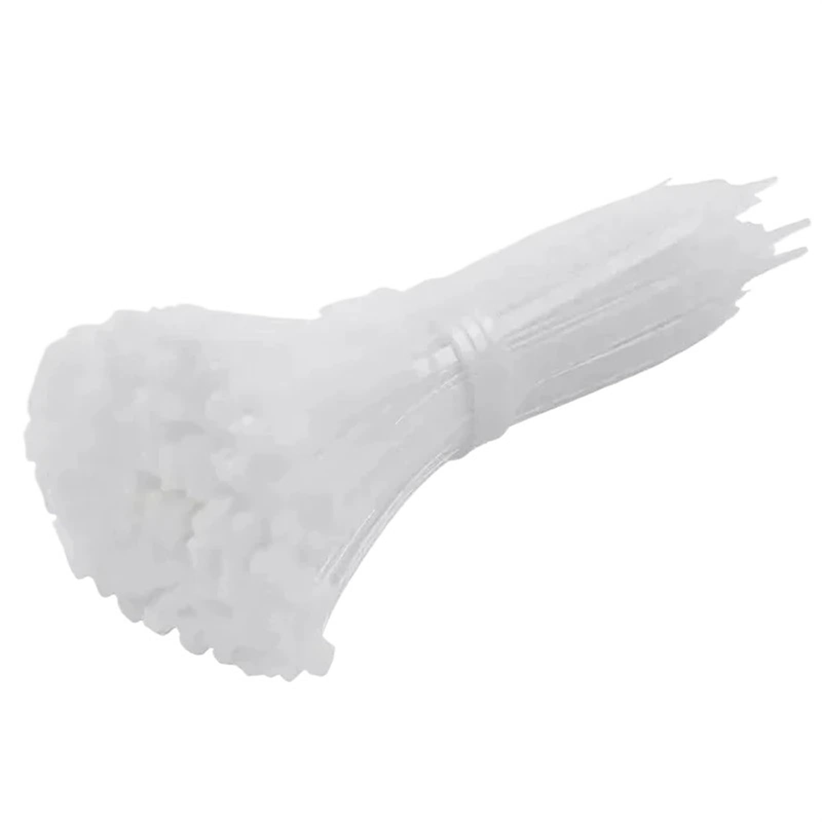 L6nqiag White(2.5X200mm) Nylon Cable Ties Nylon Cable Ties Self-Locking Straps Fastening Loop Multi-Purpose Adjustable Home Office Plastic Wire(,500Pcs)