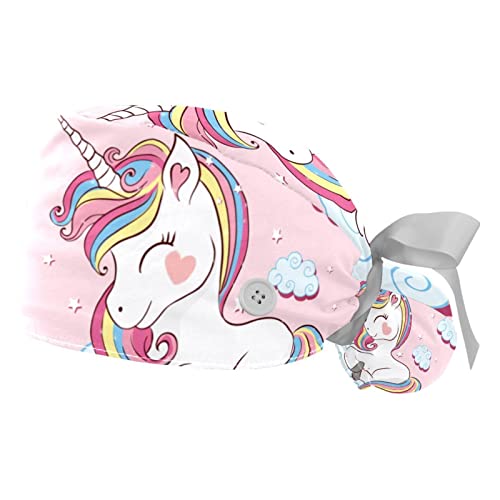 Chapeaux de travail nuages de licorne JDEZ contre la chaleur, casquettes bouffants mixtes