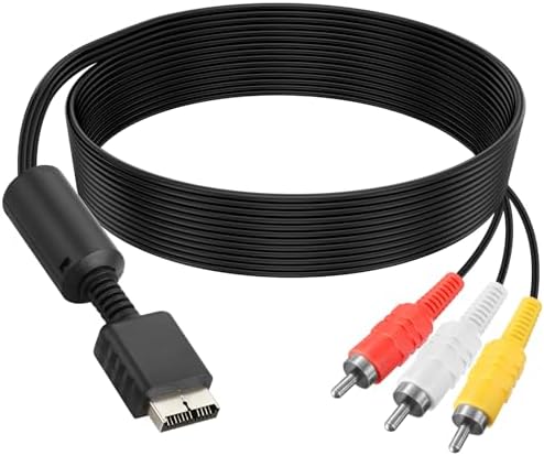 PS2 AV Cable PS1 AV Cable Audio Video Cord 6FT Plug & Play Original Quality