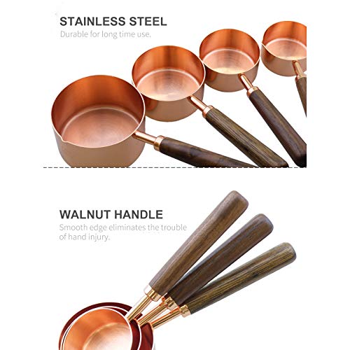 Aibecy Conjunto de colheres de medição de 4 peças para utensílios de cozimento de ingredientes secos