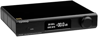 Topping PRE90 Balanced NFCA Preamplifier - Ultra-High NFCA Modules RCA XLR Balanced Input&Output Pre-amplifiers for Topping EXT90 D90se D90MQA D90 A90 D70s Audio DAC with Remote Control (Black)