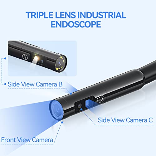 Teslong Endoskopkamera mit Licht, HD DREI Linsen Endoskopkamera , Endoskop 4,5...
