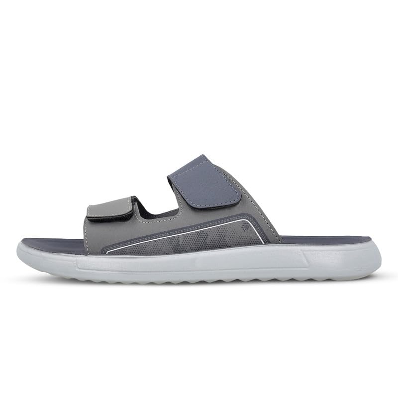 WALKAROO Men's Blue Slip-On Sandals WGR53377 Blue Grey - Image 4