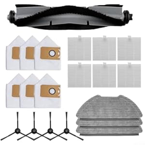 MeevrgR Ersatzteil-Set für AIRROBO/T20/T20+ Saugroboter – Haupt-/Seitenbürsten, Filter, Wischpads & Staubbeutel – komplettes Zubehör-Set für optimale Reinigung zu Hause