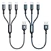 Multi USB günstig Kaufen-Multi USB Kabel [2Stück 50CM], 3 in 1 Universal Ladekabel Nylon Schnell Multi Ladekabel USB Mehrfach Ladekabel mit Micro USB, Typ C, Lightning USB für Samsung Galaxy, iPhone, Android und mehr