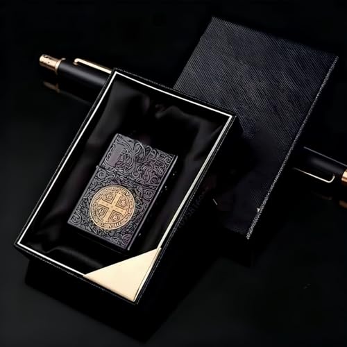 Encendedor ZORRO 902S de Latón Reutilizable y a Prueba de Viento miniatura 1