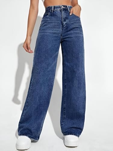 Image of Ben Martin Women High Rise High Waist Stretchable Baggy Oversized Loose Fit Casual Wear Denim Jeans