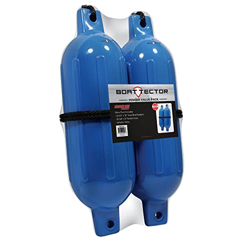 Extreme Max 3006.7378 Boattector Inflatable Fender Value 2-Pack - 4.5" X 16", Blue #TOP3