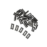 lopituwe Flache, gerade Stifte, Lötsockel, DIP IC Chip Sockel Adapter, 30 Stück, Stiftreihenabstand 2,54 mm / 0,1 Zoll, Reihenabstand ca. 15,24 mm / 0,6 Zoll, Lötanschluss