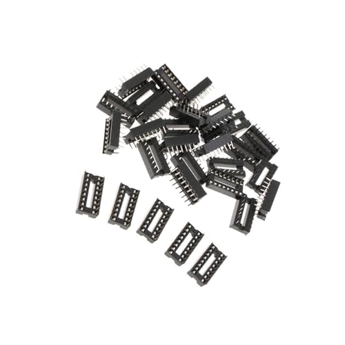 miduoidn - miduoidn Solder Type Socket DIP IC Chip Socket Adaptor Row Pitch Pins 54mm Electronic Solution Each SizeApprox10 X 9.5 X 8mm/ 0.39inch 0.37inch .31inchLWH