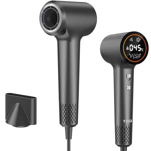 TQQ Asciugacapelli, Phon da 400 Milioni di Ioni Plasma, Motore Brushless da 110.000 giri/min per Asciugatura Rapida, Phon Capelli Professionale da 57 dB Adatto per Viaggi e Domestico